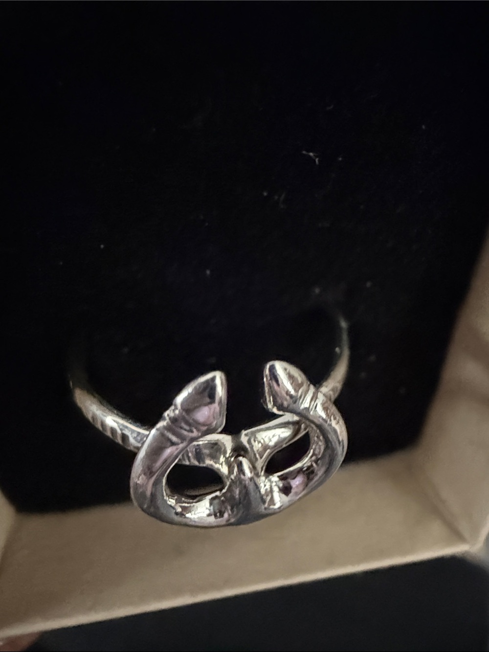 Sterling Silver Open Heart Ring - Silver - Picture 4 of 5